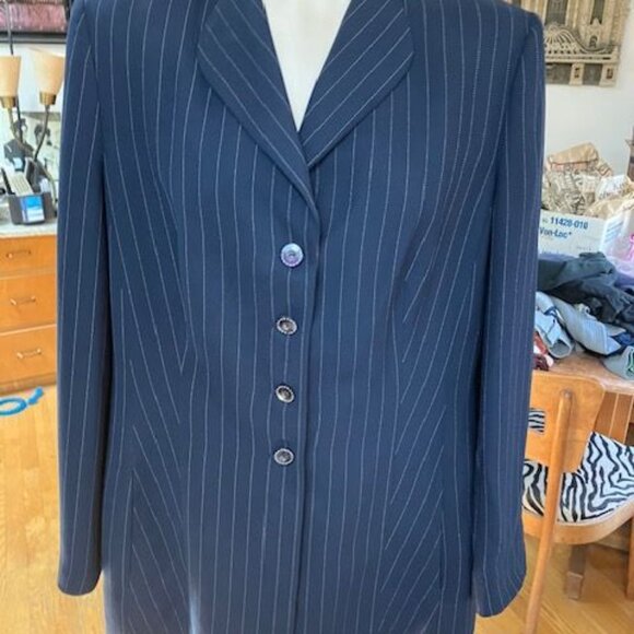 Men's Navy pinstripe jacket - Picture 1 of 3